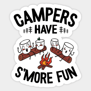 Campers Have S'more Fun Funny Camping Sticker